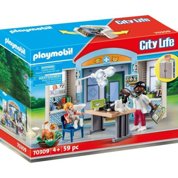 Playmobil City Life Vet Clinic Play Box 70309 Pickup/Delivery - Picture 4 of 7